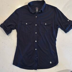 Stio Button Up Navy Blue Shirt